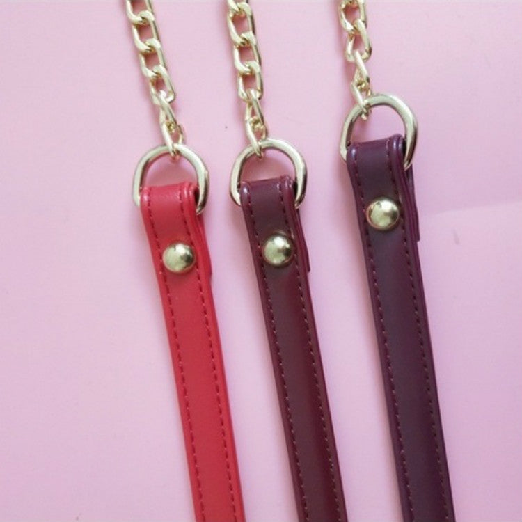 Women Bag PU Leather Chain Long Shoulder Strap Bag Accessories(Red)