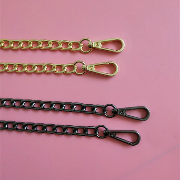 Women Bag PU Leather Chain Long Shoulder Strap Bag Accessories(Black)