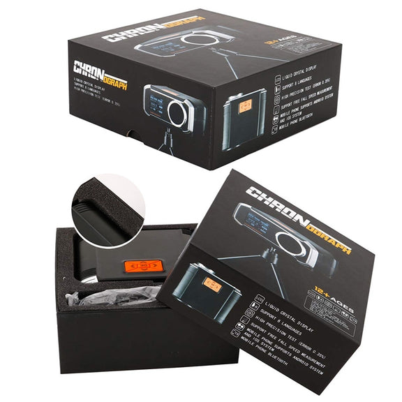 WoSporT LCD Screen Display Chronograph Speed Tester, APP Bluetooth Synchronization Eight Languages Show Speed Measurement