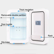 Somate SMT-8L Digital Display Car Home Dual-use Mini Refrigerator, Color:Blue, Specification:CN Plug