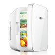 Somate SMT-8L Digital Display Car Home Dual-use Mini Refrigerator, Color:White Tempering Door, Specification:CN Plug - free shipping - PMC TechLife - Order now!