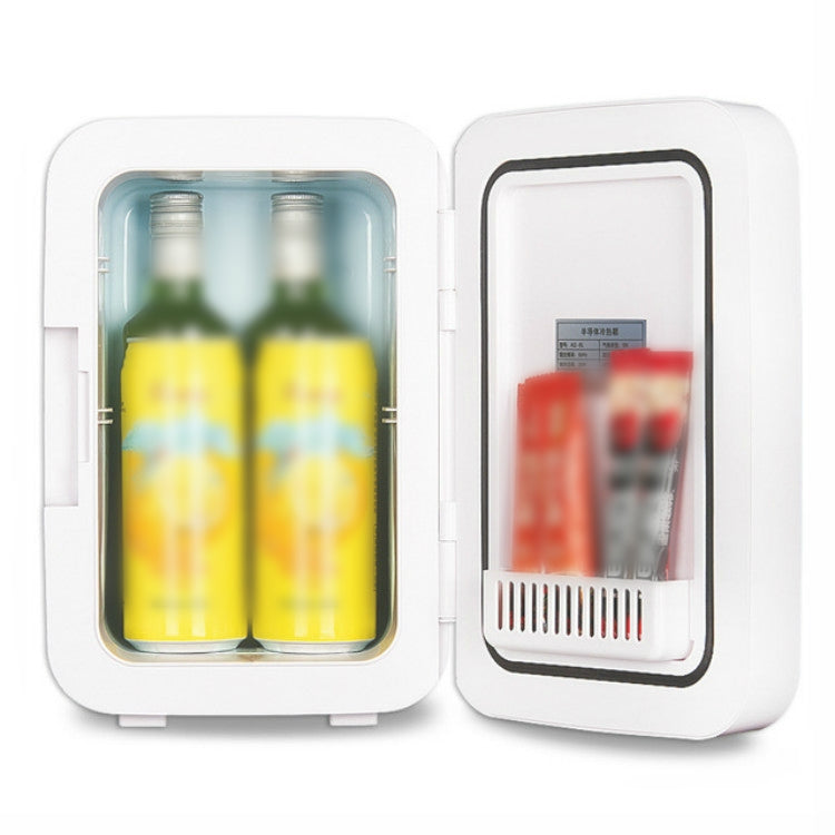 Somate SMT-8L Digital Display Car Home Dual-use Mini Refrigerator, Color:White Tempering Door, Specification:CN Plug