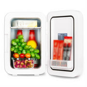 Somate SMT-8L Digital Display Car Home Dual-use Mini Refrigerator, Color:White Tempering Door, Specification:CN Plug