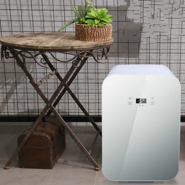 Somate SMT-8L Digital Display Car Home Dual-use Mini Refrigerator, Color:White Tempering Door, Specification:CN Plug