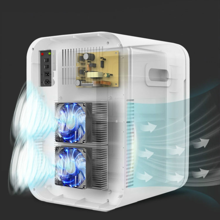 Somate SMT-8L Digital Display Car Home Dual-use Mini Refrigerator, Color:White Tempering Door, Specification:CN Plug