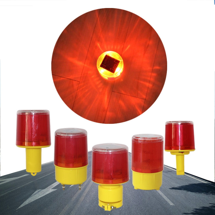 Night Solar Warning Construction Safety Warn Flash Lights Signal Light(Slim handle)