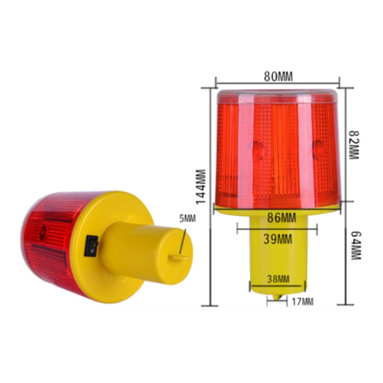 Night Solar Warning Construction Safety Warn Flash Lights Signal Light(Crude)