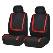 Universal Car Seat Cover Polyester Fabric Automobile Seat Covers Car Seat Cover Vehicle Seat Protector Interior Accessories 4pcs Set Red
