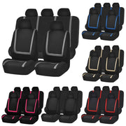 Universal Car Seat Cover Polyester Fabric Automobile Seat Covers Car Seat Cover Vehicle Seat Protector Interior Accessories 4pcs Set Gray
