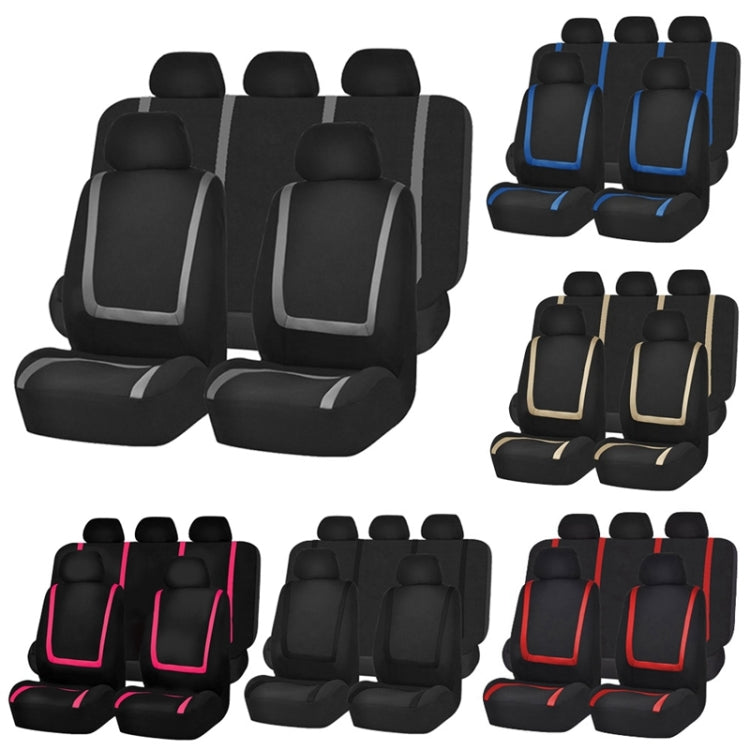 Universal Car Seat Cover Polyester Fabric Automobile Seat Covers Car Seat Cover Vehicle Seat Protector Interior Accessories 4pcs Set Blue