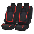 Universal Car Seat Cover Polyester Fabric Automobile Seat Covers Car Seat Cover Vehicle Seat Protector Interior Accessories 9pcs Set Red - Seat Accessories by PMC TechLife | Online Shopping South Africa | PMC TechLife | Buy Now Pay Later Mobicred