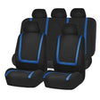 Universal Car Seat Cover Polyester Fabric Automobile Seat Covers Car Seat Cover Vehicle Seat Protector Interior Accessories 9pcs Set Blue - Seat Accessories by PMC TechLife | Online Shopping South Africa | PMC TechLife