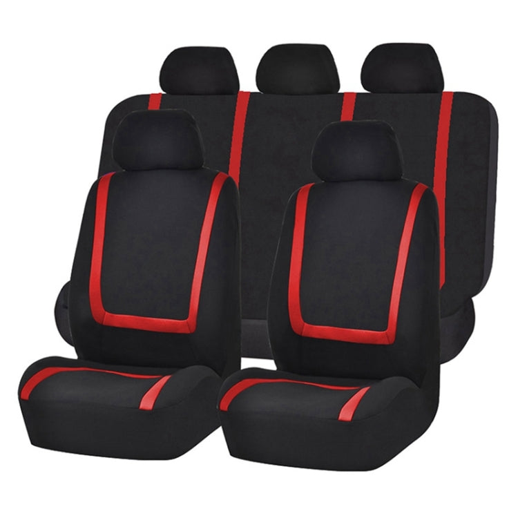 Universal Car Seat Cover Polyester Fabric Automobile Seat Covers Car Seat Cover Vehicle Seat Protector Interior Accessories 9pcs Set Blue