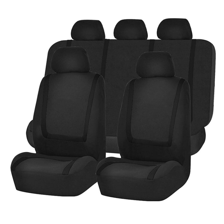 Universal Car Seat Cover Polyester Fabric Automobile Seat Covers Car Seat Cover Vehicle Seat Protector Interior Accessories 9pcs Set Blue
