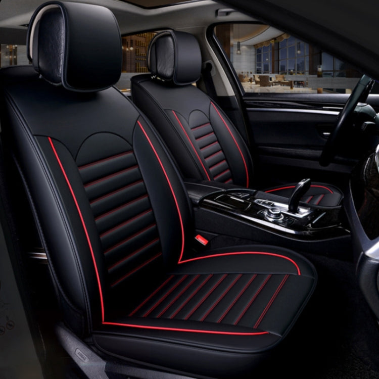 Universal PU Leather Car Seat Cover Black Red