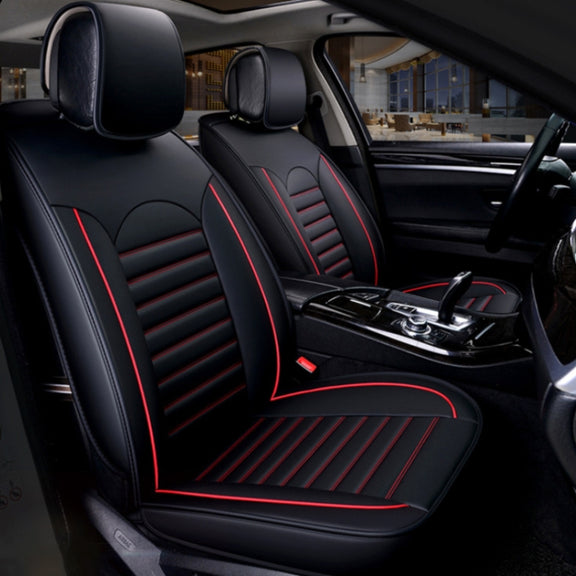Universal PU Leather Car Seat Cover Black Red
