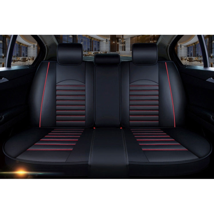 Universal PU Leather Car Seat Cover Black Red