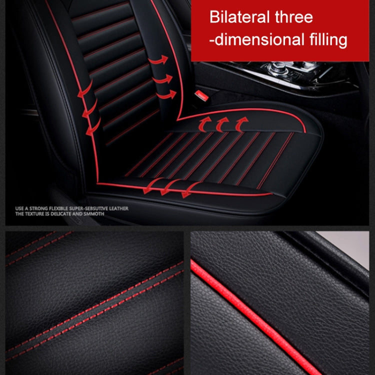 Universal PU Leather Car Seat Cover Black Red