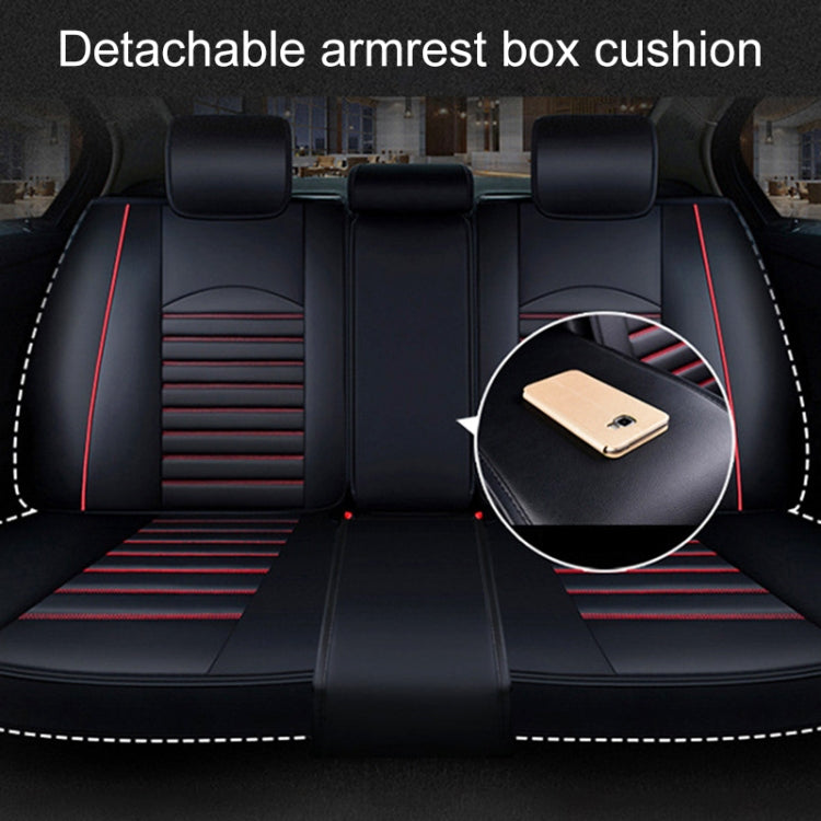 Universal PU Leather Car Seat Cover Black Red