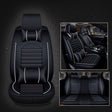 Universal PU Leather Car Seat Cover Black White Deluxe - Seat Accessories by PMC TechLife | Online Shopping South Africa | PMC TechLife | Buy Now Pay Later Mobicred