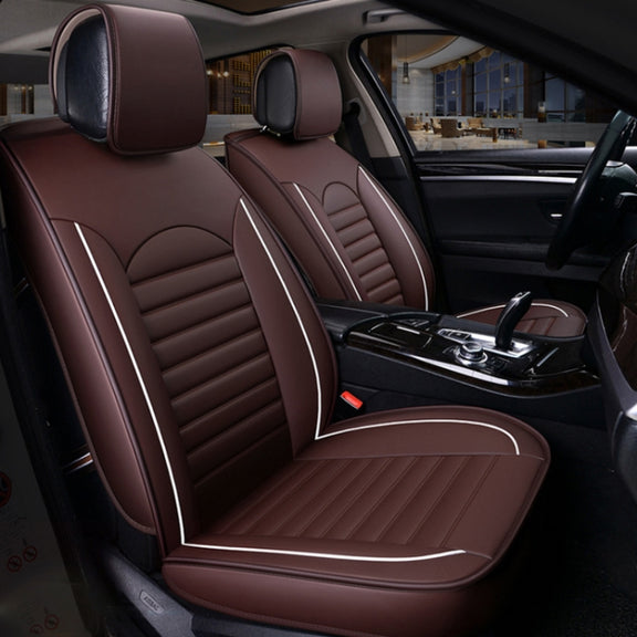 Universal PU Leather Car Seat Cover Coffee