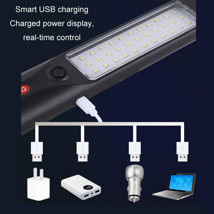 USB Rechargeable Water-resistant LED Work Light With Power Display(30x5.5cm)