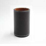 Faux Leather Leather Penholder Desk Supplies Organizer(Brown)