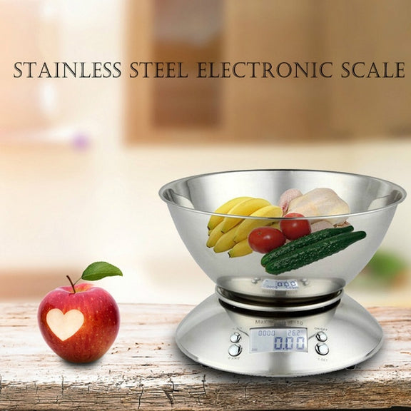 Kitchen High Precision Stainless Steel LCD Digital Scale Measuring Tools(Silver)