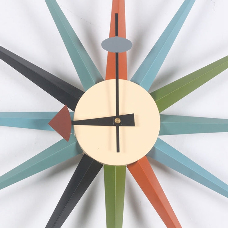48cm Simple Modern Sun Clock Creative Home Accessories Wall Clock(Color Pole)