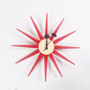 Simple Modern Sun Clock Creative Home Accessories Wall Clock(Red Pole)