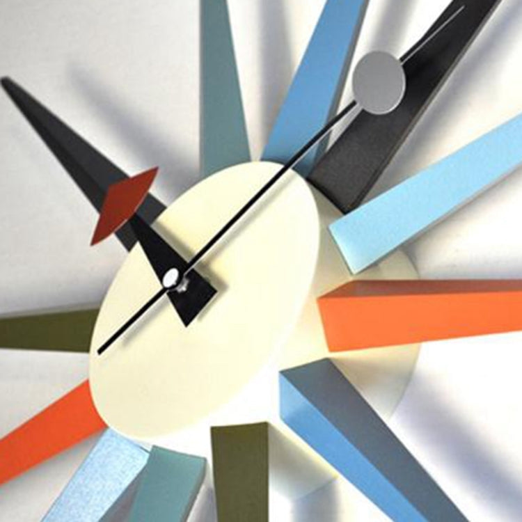 Simple Modern Sun Clock Creative Home Accessories Wall Clock(Red Pole)