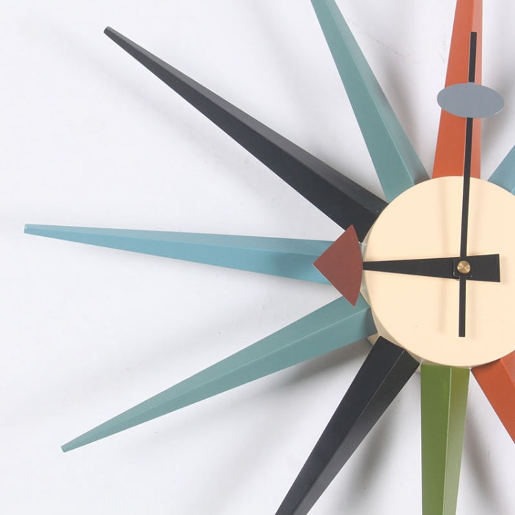 48cm Simple Modern Sun Clock Creative Home Accessories Wall Clock(Blue Pole)