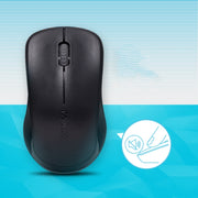 Rapoo1680 2.4GHz 1000 DPI 3 Buttons Business Office Desktop Computer Notebook Mute Portable Power Saving Wireless Mouse(Black)
