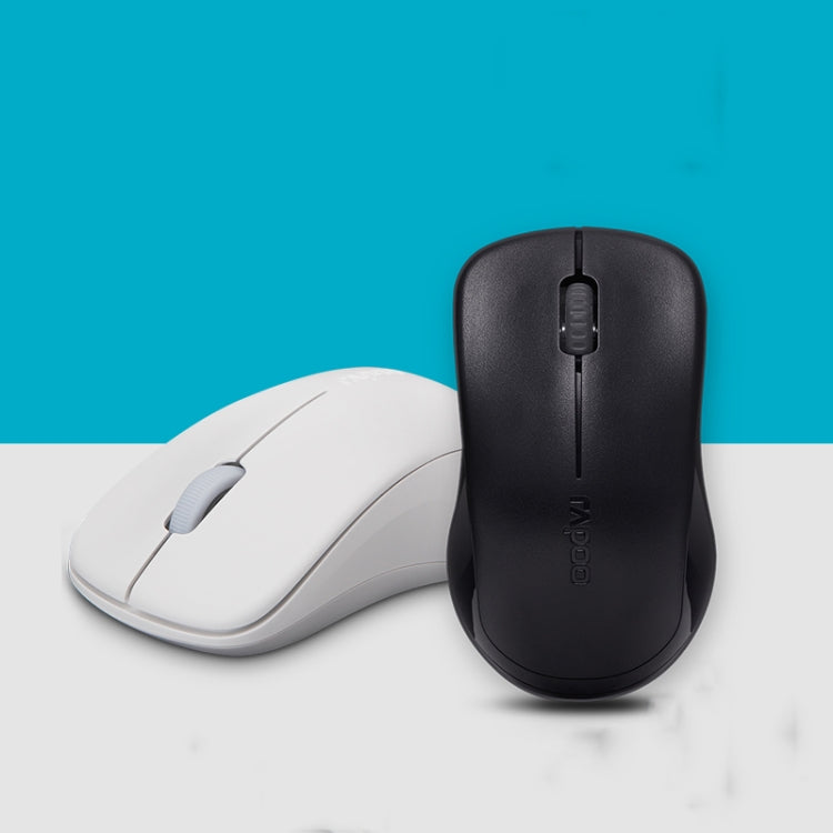 Rapoo1680 2.4GHz 1000 DPI 3 Buttons Business Office Desktop Computer Notebook Mute Portable Power Saving Wireless Mouse(Black)