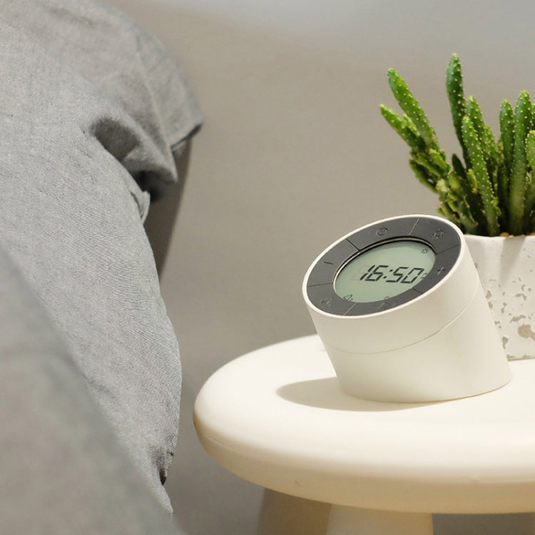 Simple Home Creative Multi-function Charging Stepless Dimming Alarm Clock Night Light(White)