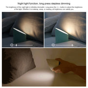Simple Home Creative Multi-function Charging Stepless Dimming Alarm Clock Night Light(White)