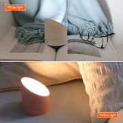 Simple Home Creative Multi-function Charging Stepless Dimming Alarm Clock Night Light(Pink)