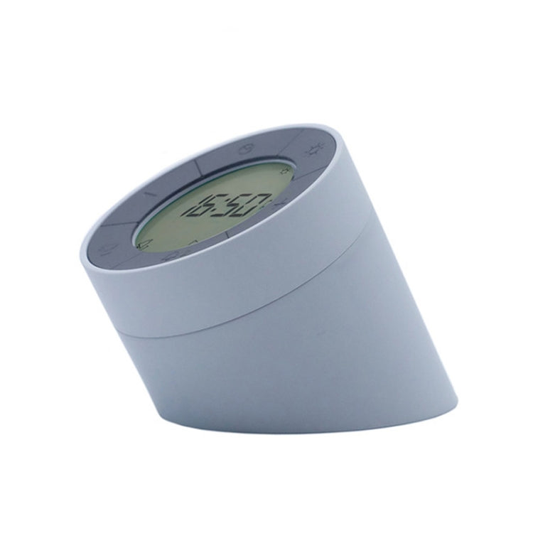 Simple Home Creative Multi-function Charging Stepless Dimming Alarm Clock Night Light(Gray)