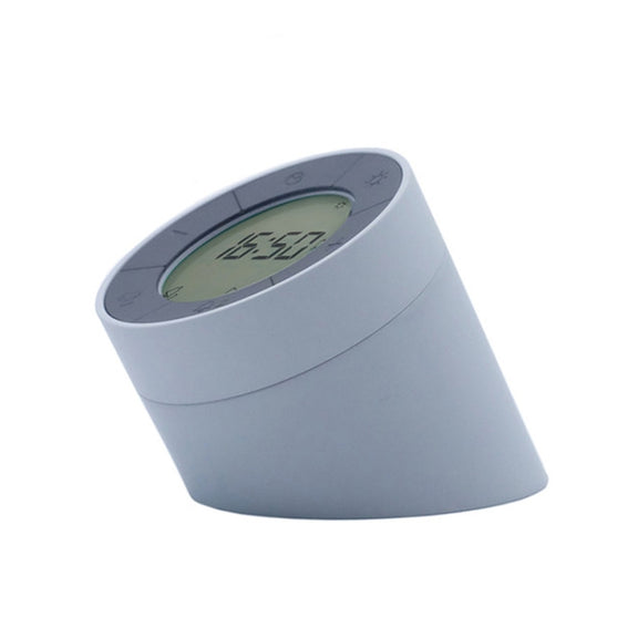 Simple Home Creative Multi-function Charging Stepless Dimming Alarm Clock Night Light(Gray)