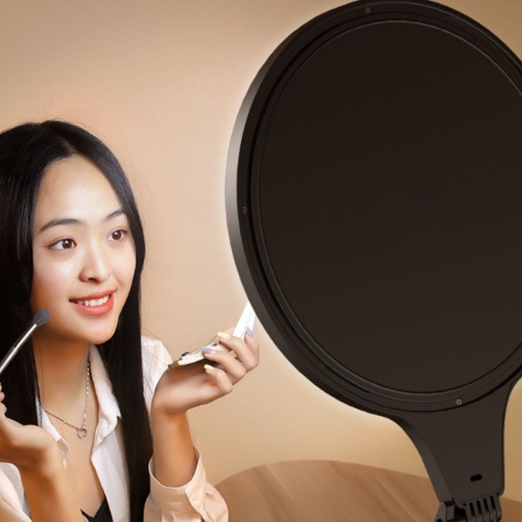 10 inch 26cm Live Broadcast Photography Desktop Beauty Fill Light Bracket, Style:Medium Version+Bracket(Black)