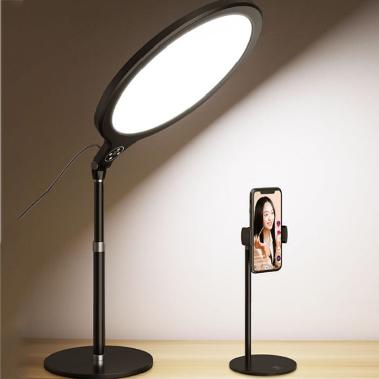10 inch 26cm Live Broadcast Photography Desktop Beauty Fill Light Bracket, Style:Medium Version+Bracket(Black)