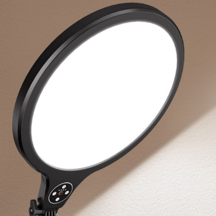 10 inch 26cm Live Broadcast Photography Desktop Beauty Fill Light Bracket, Style:Medium Version+Cooling Bracket(Black)