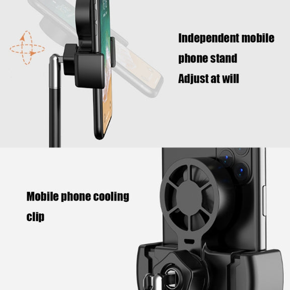 10 inch 26cm Live Broadcast Photography Desktop Beauty Fill Light Bracket, Style:Medium Version+Cooling Bracket(Black)
