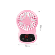 Multifunctional Clock Small Fan Creative Desktop Mini USB Fan(White)