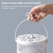 Outdoor Portable Multifunctional Hollow Fireproof Mosquito Coil Box with Lid(Black)