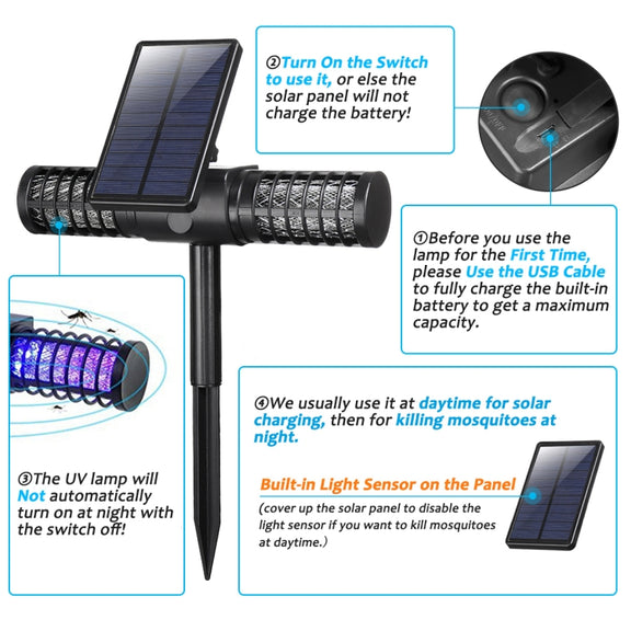 Solar Mosquito Killer Outdoor Water-resistant Garden Light Villa Outdoor Mosquito Trap