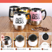 Automatic Mixing Cup Coffee Cup Portable Household Mixer(Black)
