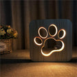 Creative Shape Wooden Night Lamp Bedroom Decoration Warm Light LED(Paw) - Novelty Lighting by PMC TechLife | Online Shopping South Africa | PMC TechLife | Buy Now Pay Later Mobicred