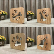 Creative Shape Wooden Night Lamp Bedroom Decoration Warm Light LED(Paw)