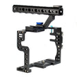 Camera Metal Video Cage Handle Stabilizer for Panasonic LUMIX GH3/GH4(Black) - Camera Cage by PMC TechLife | Online Shopping South Africa | PMC TechLife | Buy Now Pay Later Mobicred